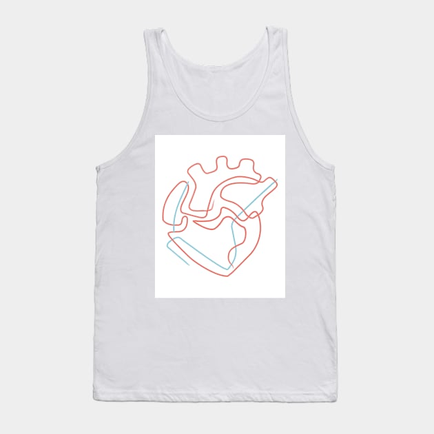 Human heart abstract illustration Tank Top by bernardojbp